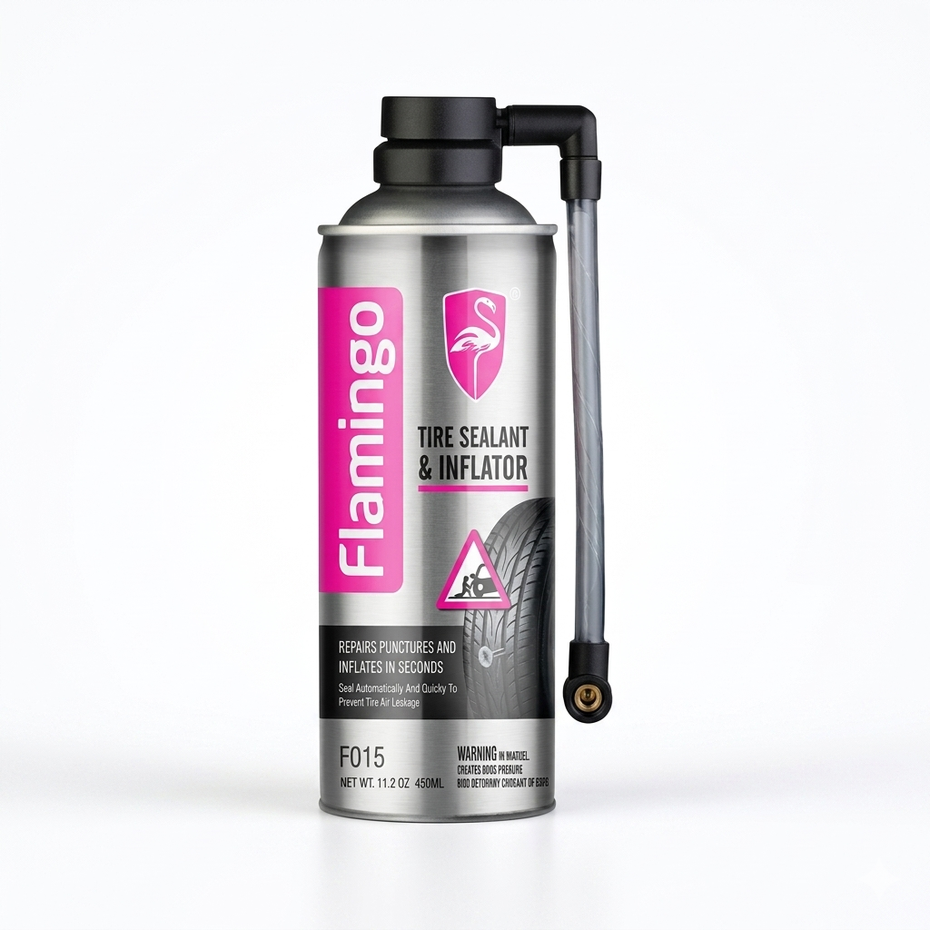 UNIVERSAL FLAMINGO TIRE REPARING LIQUID TIRE SEALER INFLATOR